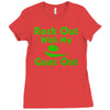 rock out with my guac out Ladies Fitted T-Shirt