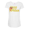 there is no we in pizza Maternity Scoop Neck T-shirt