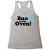 Bun in the Oven with Heart Baby Boy Racerback Tank