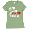 eat sleep manchester Ladies Fitted T-Shirt