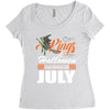 Halloween Kings Are Born In July Women's Triblend Scoop T-shirt