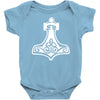 thors hammerretro viking norse fashion cool Baby Onesie