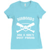 diamonds are a girls best friend girls softball shirt funny women spor Ladies Fitted T-Shirt