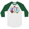 eggplant wizard and king hippo 3/4 Sleeve Shirt
