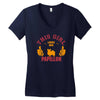 This Girl Loves Her Papillon Women's V-Neck T-Shirt