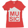 house music Ladies Fitted T-Shirt