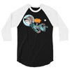 astronaut dog 3/4 Sleeve Shirt