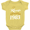 kings are born in 1983 Baby Onesie