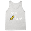 be a hero logo white Tank Top
