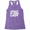 crazy boxer lady Racerback Tank