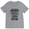 Super Cool Pawpaw Of A Freaking Awesome Son V-Neck Tee