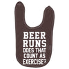 beer runs does that count as exercise funny Baby Bibs