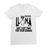 nurse lama Ladies Fitted T-Shirt