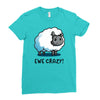 ewe crazy Ladies Fitted T-Shirt