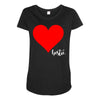 Besties Heart Family Matching Maternity Scoop Neck T-shirt
