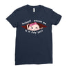July Peeking Out Asian Baby Girl Ladies Fitted T-Shirt