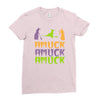 amuck, amuck, amuck! Ladies Fitted T-Shirt