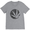 cannabis fingerprinting (black) V-Neck Tee
