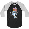 narwhal donuts cute unicorn sweet cool awesome 3/4 Sleeve Shirt