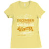 I'm a december woman I was born with my heart Ladies Fitted T-Shirt
