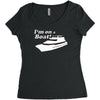i'm on a boat Women's Triblend Scoop T-shirt