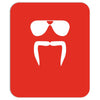 aviator sunglasses horseshoe fu manchu biker mustache Mousepad
