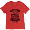 Super Cool Granddad Of A Freaking Awesome Granddaughter V-Neck Tee