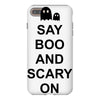 say boo and scary on 2 iPhone 8 Plus