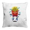 saiyan fries Throw Pillow