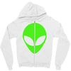 uomo alieno ufo stampa verde fluo divertente mitiche Zipper Hoodie