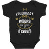 legendary riders are born in 1986 Baby Bodysuit