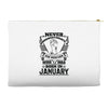 Never Underestimate Dog Rescuer Who Was Born January Accessory Pouches