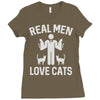 real men love cats (2) Ladies Fitted T-Shirt