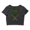 skull grass Crop Top