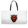 evil face Weekender Totes