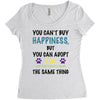 you can't buy happiness, but you can adopt a cat and that's pretty muc Women's Triblend Scoop T-shirt