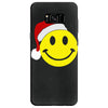 smiley face wears santa hat merry christmas Samsung Galaxy S8