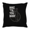 bike 'til you barf Throw Pillow