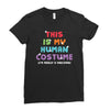 This Is My Human Costume I'm Really a Unicorn Ladies Fitted T-Shirt