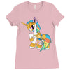 Robotic Baby Unicorn Ladies Fitted T-Shirt