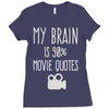 my brain is 90% movie quotes Ladies Fitted T-Shirt
