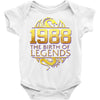 legends are born in 1988 hoodie 5 Baby Onesie