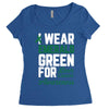 i wear emerald green for liver cancer awareness Women's Triblend Scoop T-shirt