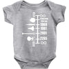 spaceship timeline funny  sci fi star retro wars trek joke cool Baby Onesie