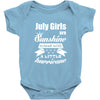 July Girls Are Sunshine Mixed With A Little Hurricane Baby Bodysuit