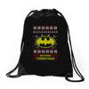 batman christmas Drawstring Bags