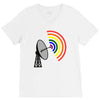 gaydar gay rainbow radar V-Neck Tee