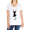 Grabing Cat Ladies Curvy T-Shirt