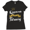 queens are born in february Ladies Fitted T-Shirt