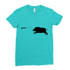 boar hunting Ladies Fitted T-Shirt